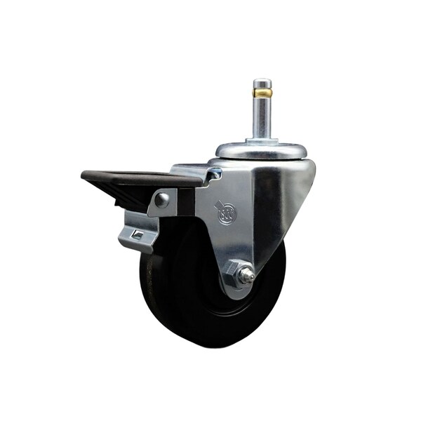 3.5'' Phenolic Wheel Swivel 7/16'' Grip Ring Stem Caster with Brake